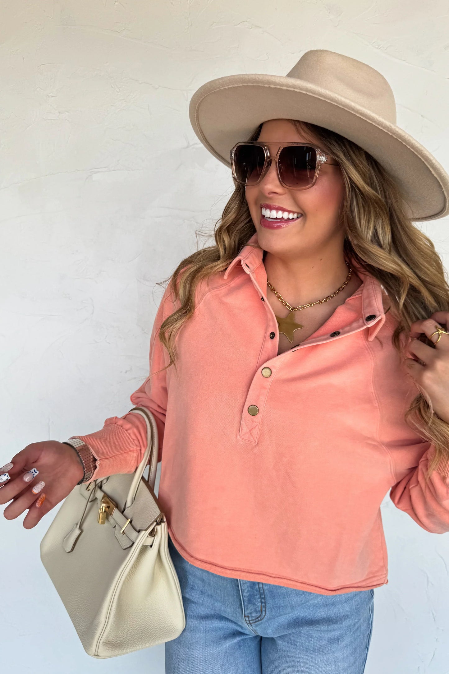 PREORDER: Marley Snap Button Sweatshirt