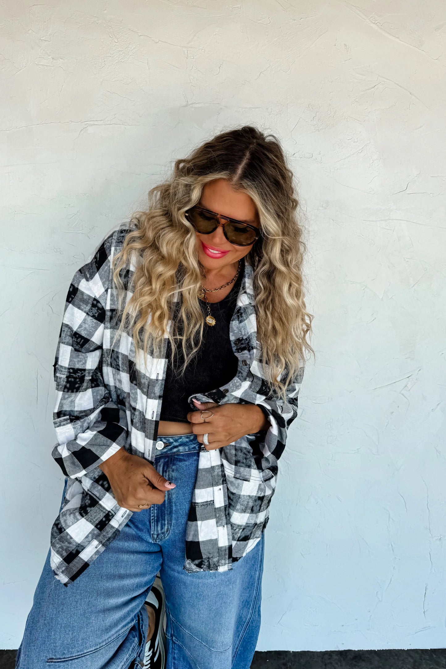 PREORDER: Juniper Bleached Plaid Top