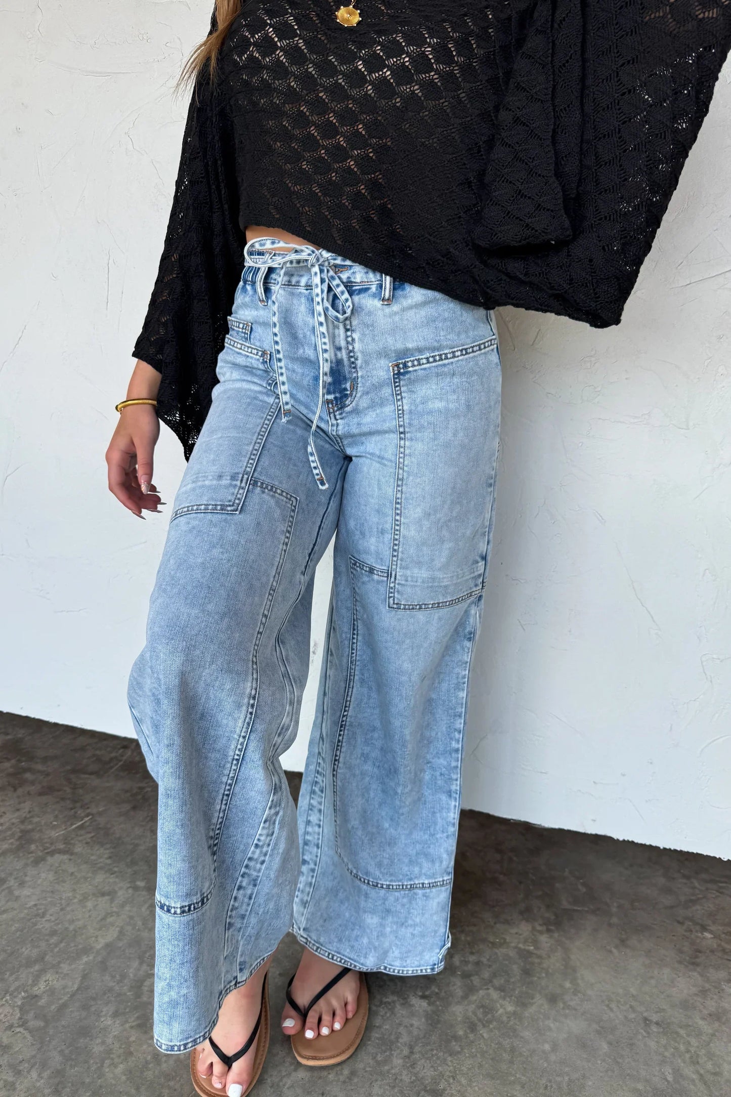 PREORDER: Jovie Tie Waist Jeans
