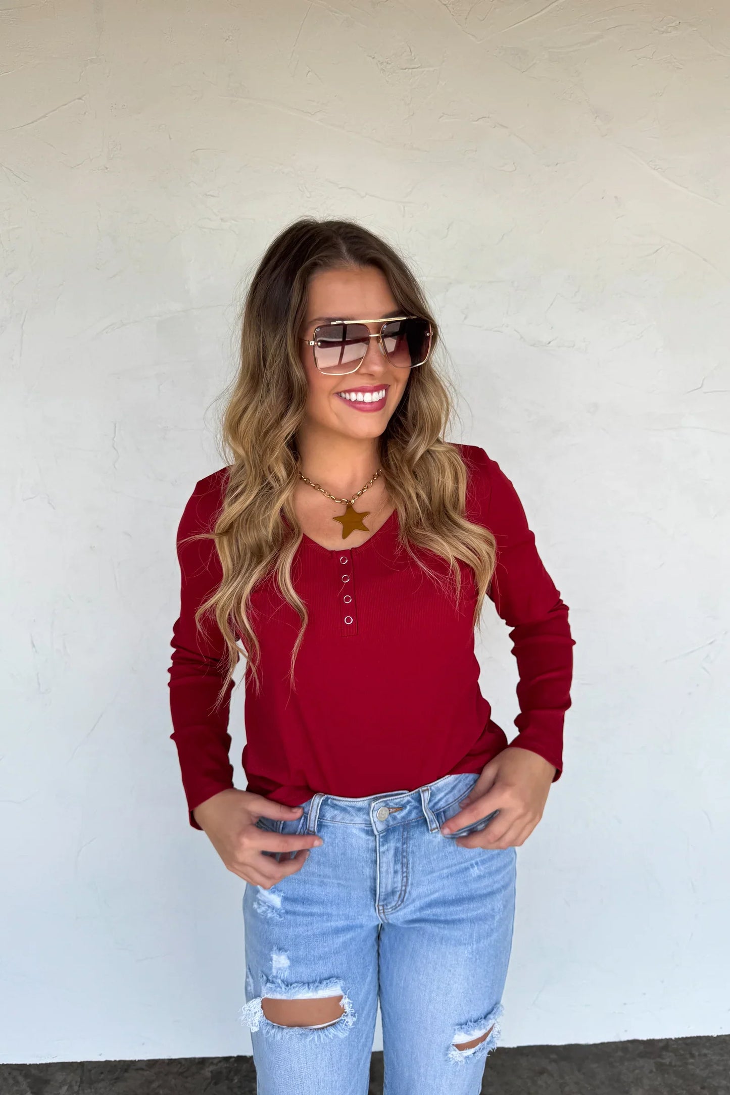 PREORDER: Fall Brooklyn Snap Henley Top