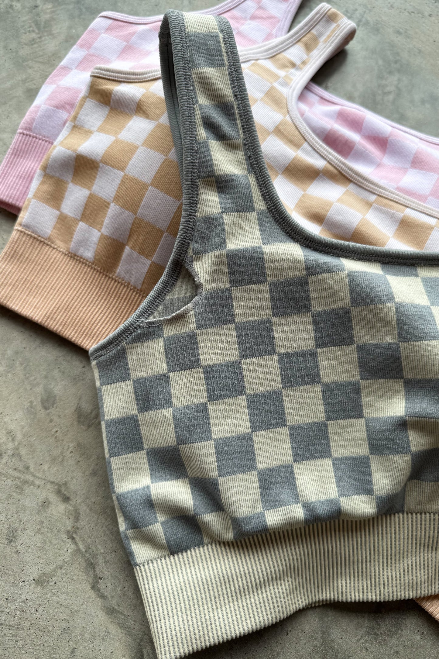 PREORDER: Checker Bra & Biker Short Set