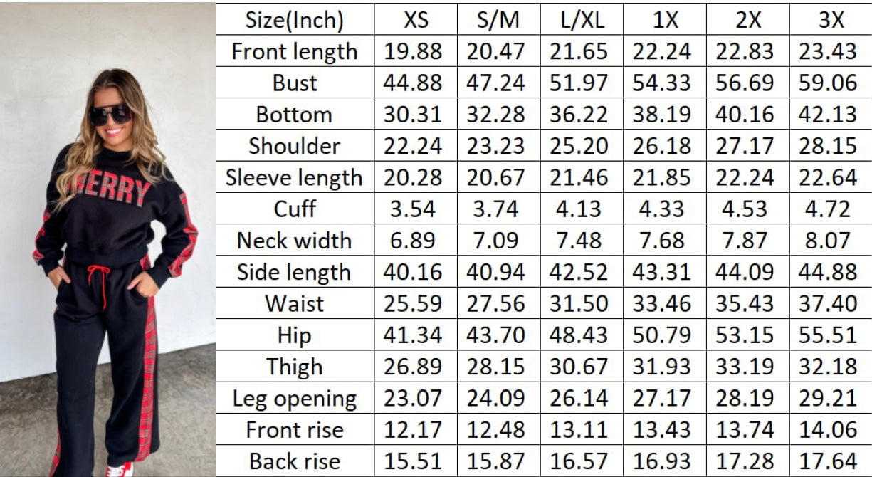 PREORDER: Merry Plaid Pant Set