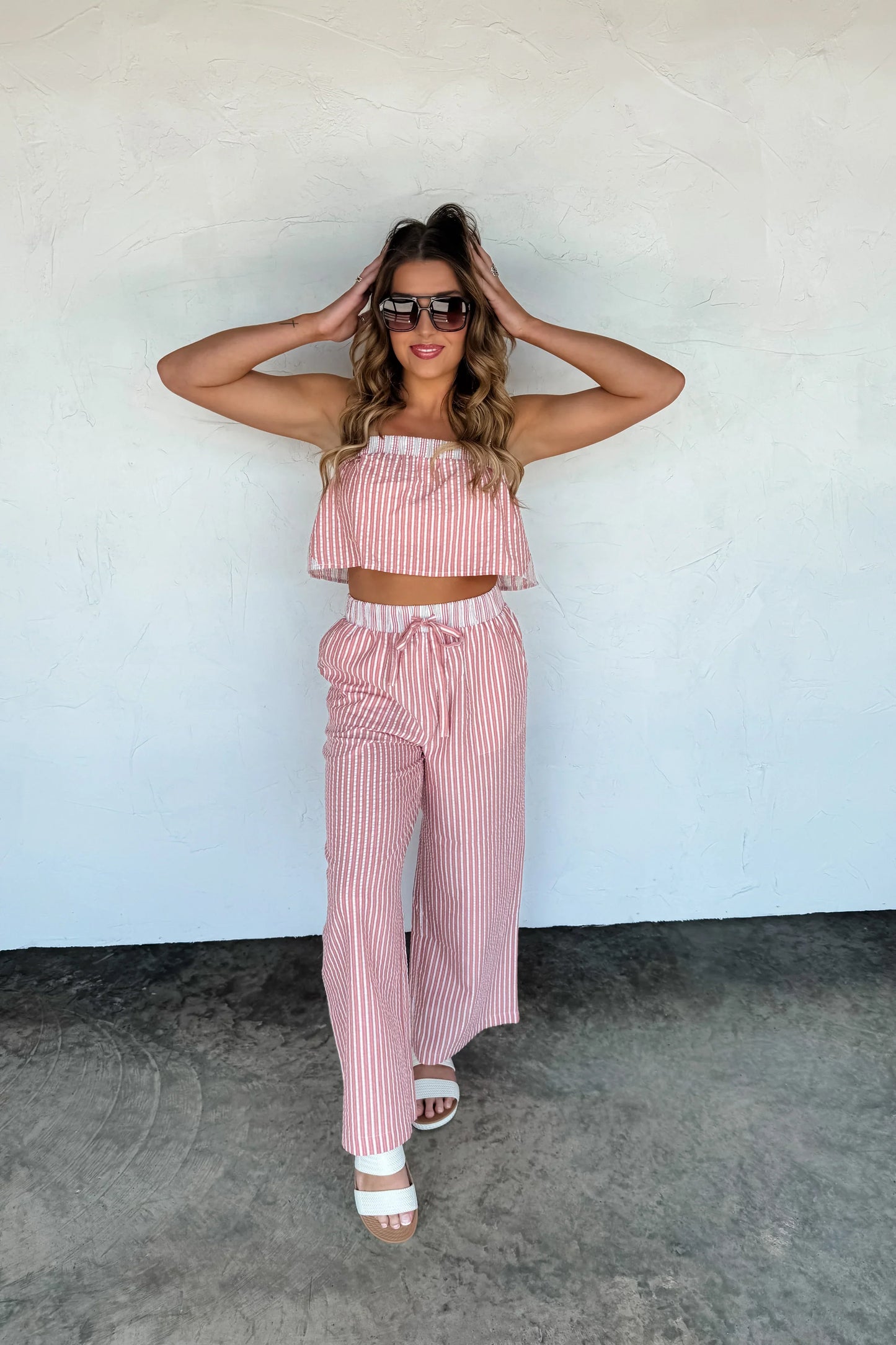 PREORDER: Seersucker Pant Set