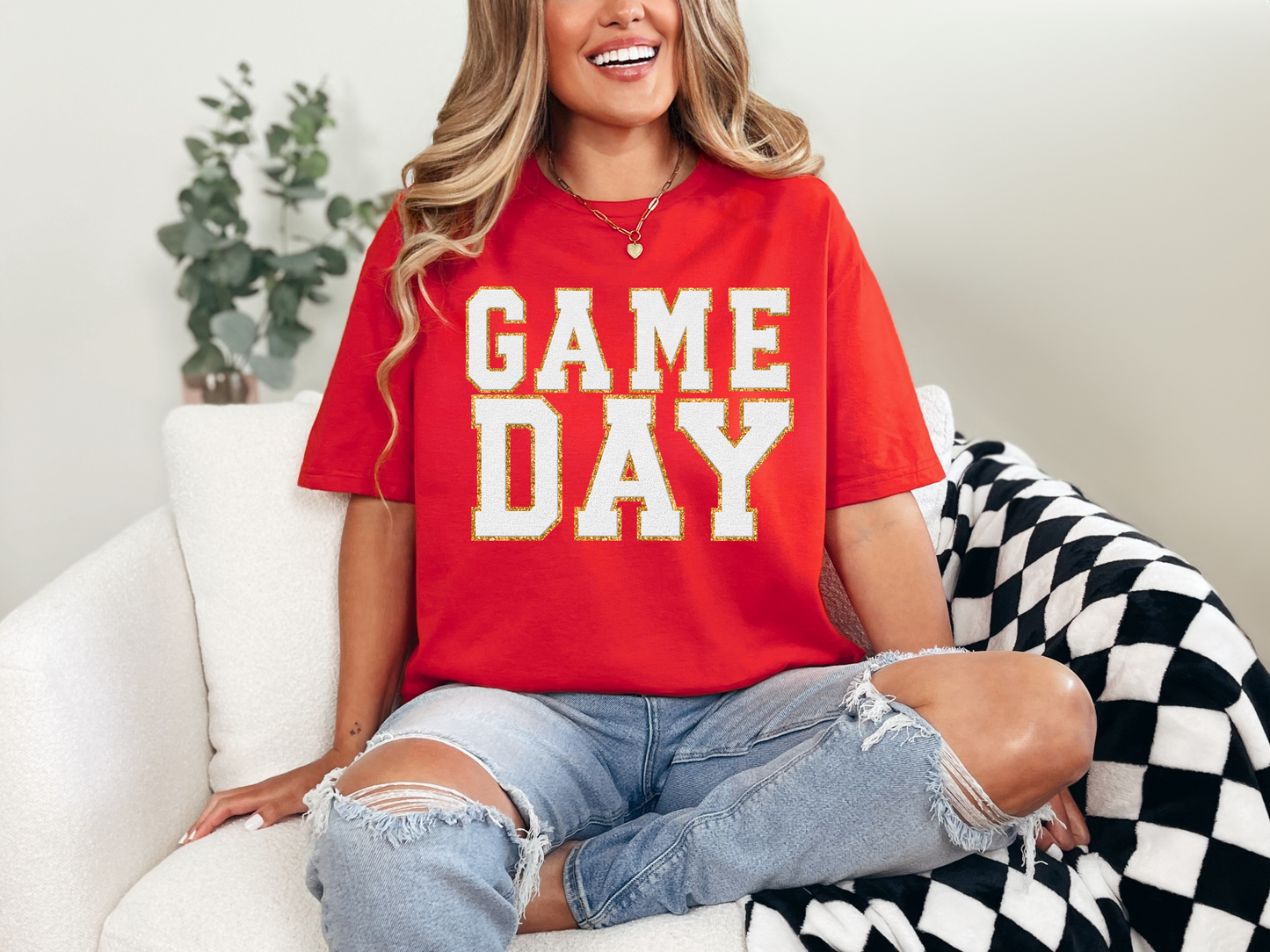 Game Day Red Graphic Tee in Multiple Colors